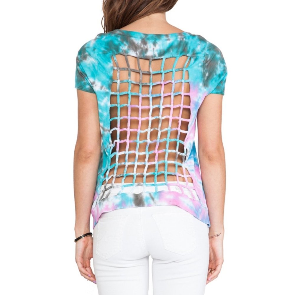 NEW Chaser Venice Beach Tee Tie Dye Open Back XS - Picture 3 of 7